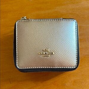Coach Gold Travel Jewelry Bag